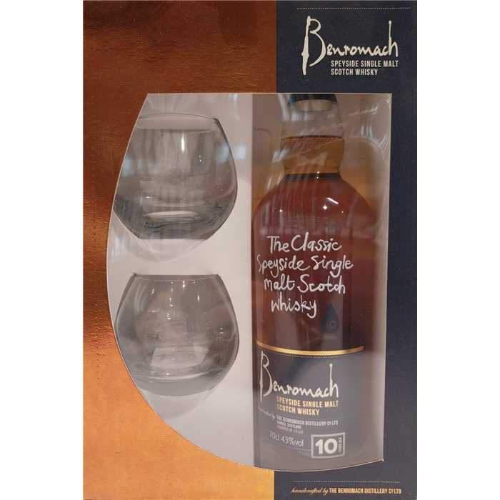 Coffret benromach 10 ans+ 2 verres Coffret benromach 10 ans+ 2 verres