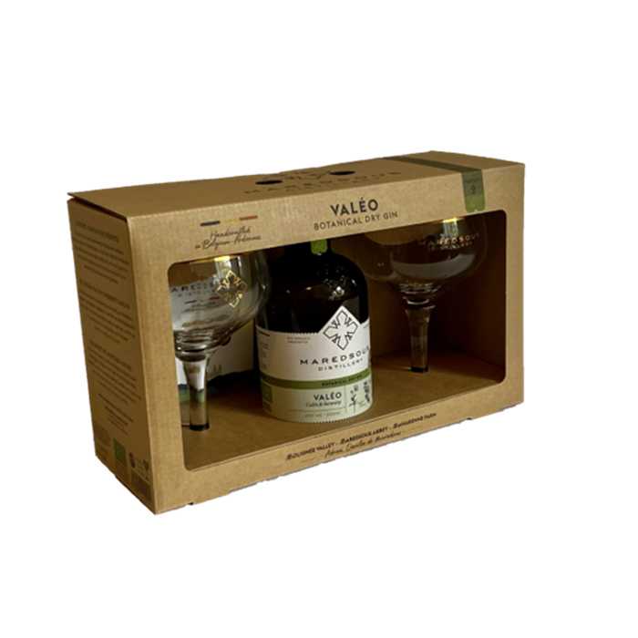 Coffret Maredsous Gin Valeo + 2 verres Coffret Maredsous Gin Valeo + 2 verres